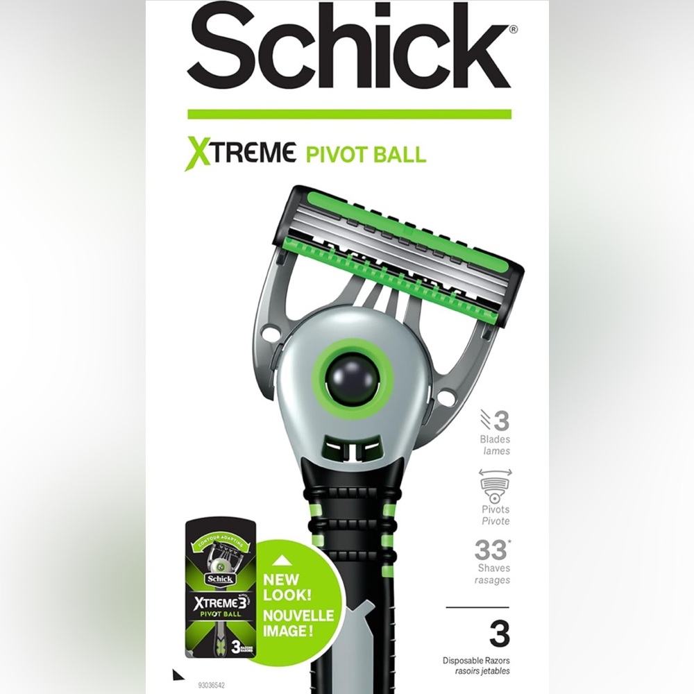 Schick Xtreme Pivot Ball Razor — Disposable Razors Men, 3 Count